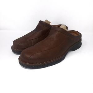 Ugg Australia OLSON Brown Leather Slip On Mule